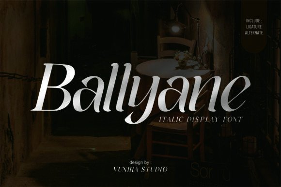 Ballyane Font: Elegant Serif for Makers