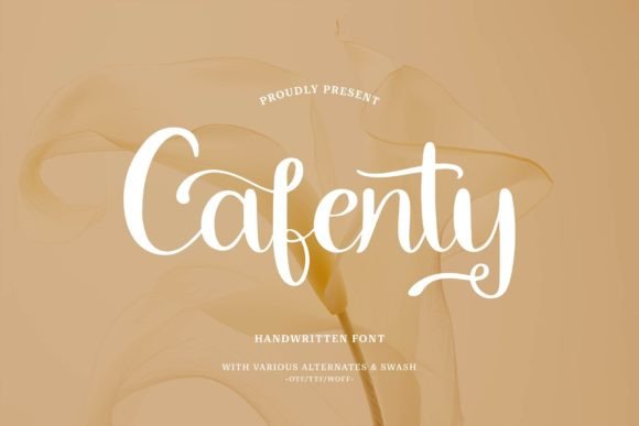 Cafenty: An Elegant Script Font for Editorial Design