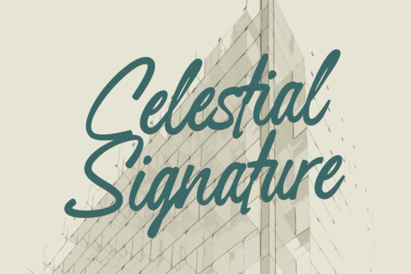 Celestial Signature: A Script Font for Modern Branding
