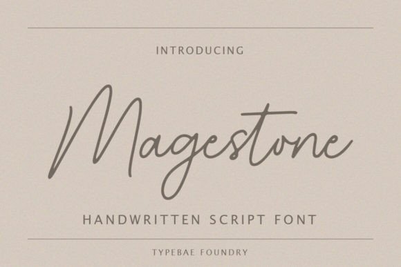 Magestone: The Elegant Script Font for Crafters