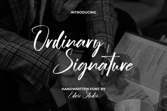 Ordinary Signature: An Elegant Script Font for Editorial Design