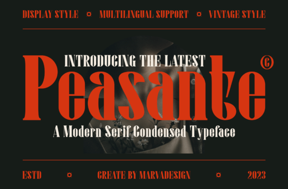 Peasante: A Refined Serif Typeface for Editorial Design