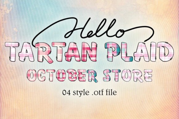 Pink Tartan Plaid: A Festive Typeface for Branding