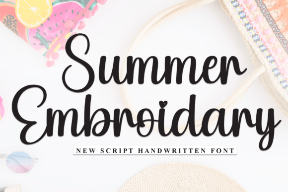 Summer Embroidary: A Handwritten Font for Editorial Design